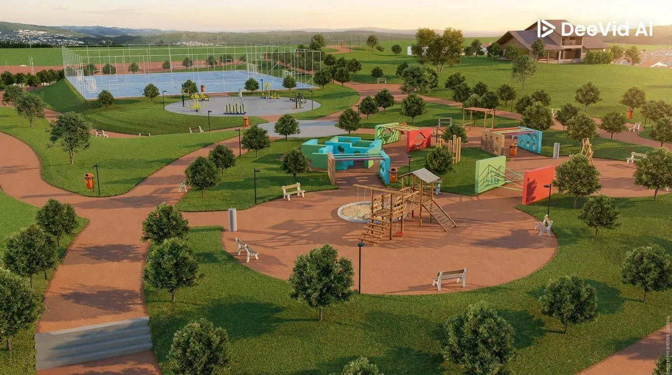 Projeto de 3 praças – Loteamento Parque do Mirante – 1