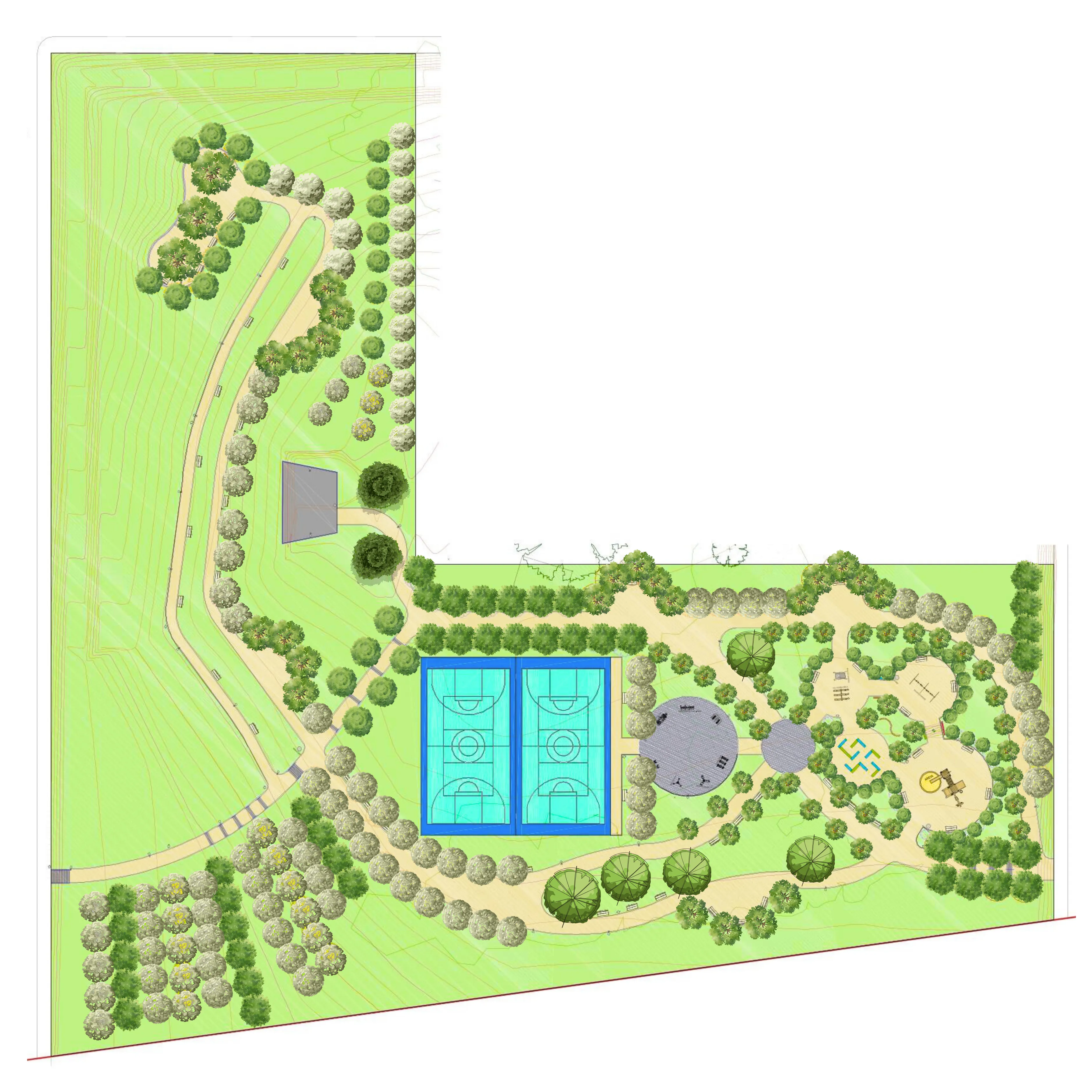 Projeto de 3 praças – Loteamento Parque do Mirante – 2